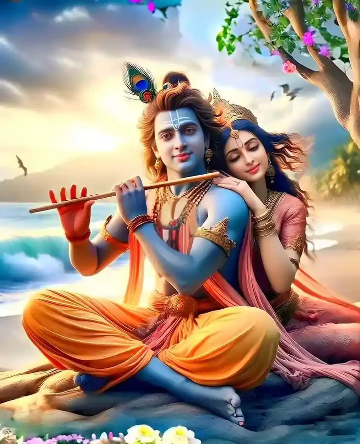 radha krishna dp cute