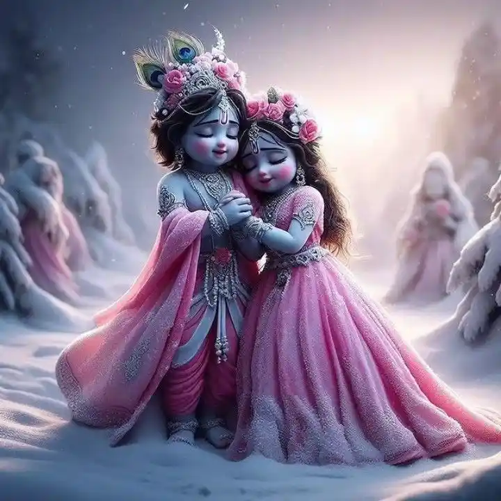 stylish radha krishna dp