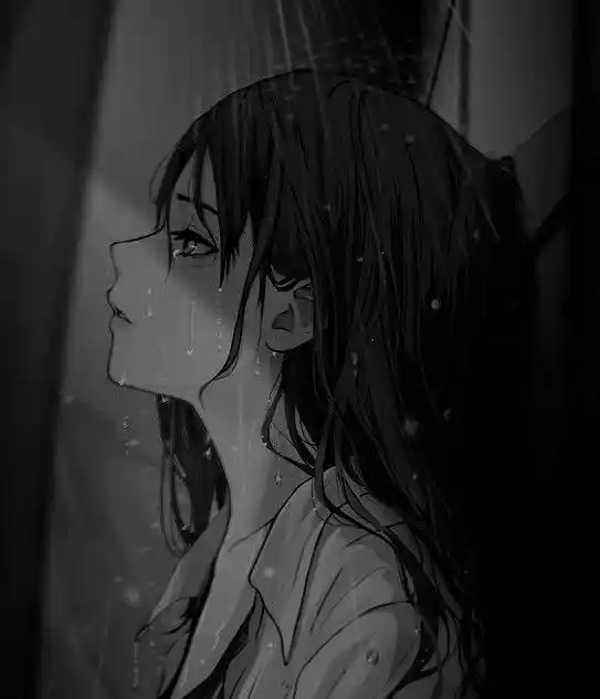 sad girl dp anime